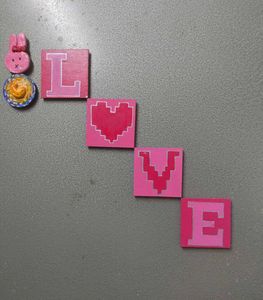 LOVE 🩷 Wall Decor Magnet Set