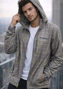 Columbia Plaid Windbreaker Jacket