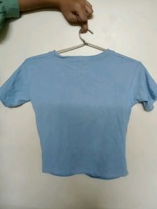 Blue Crop Top