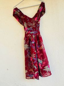 Red Floral Dress 👗