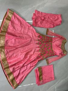 Elegant Pink Anarkali Kurta Set