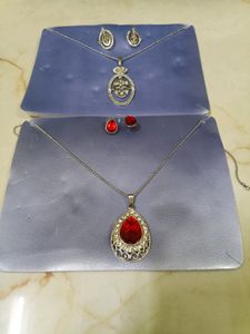 Pack Of 2 Pendant Set With Earrings