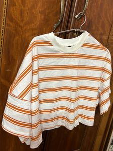 H&amp;M Striped Crop Top