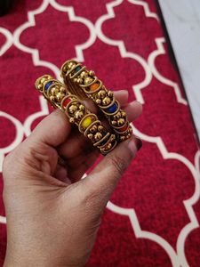 Colorful Beaded Bangle Set