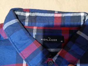 Highlander Men's Plaid Flannel Shirt, M Size