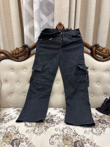 Black Cargo Jeans