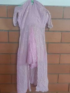 Lavender Sequin Ethnic Gown