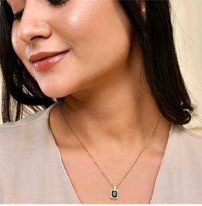 Emerald Pendant Necklace