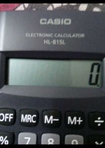 Casio HL-815L-BK Portable Basic Calculator.