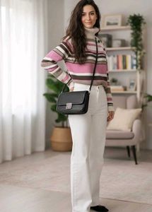 turtleneck knit top for women