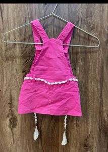 Cute Pink Overalls Dress