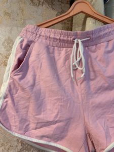 Cute Pink Casual Shorts, Waist- 34
