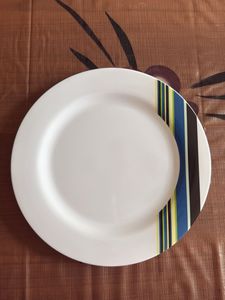 🆕 Striped Dinner Plates (Set of 2)