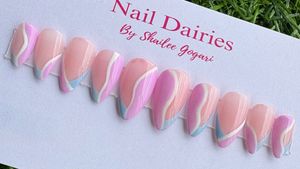Pastel Swirl Press-On Nails