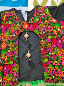 Embroidered Mirrorwork Fulkari Work Kurti