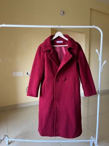 Elegant Burgundy Trench Coat