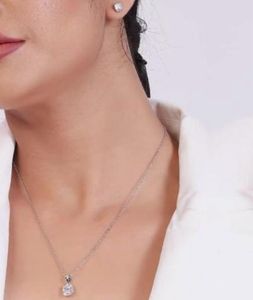 Silver, diamond pendant chain