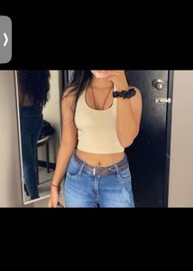 H&M Cute Beige Tank Top