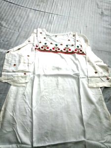 Blue Embroidered Kadai Dress - Size Medium