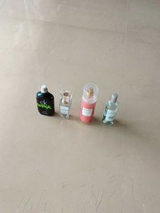 Empty perfume bottles of different brands