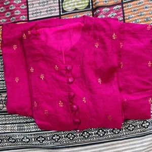 Magenta Button-Down Kurti