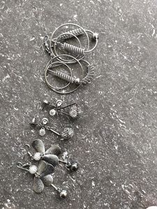Oxidised Earings 3 Pairs