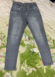 Grey High Waist Jeans