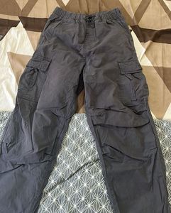Six Pocket Baggy Charcoal Cargo Pants