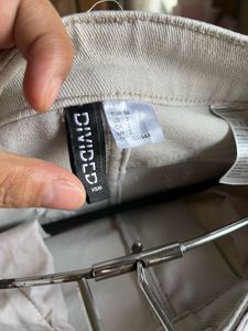 H&amp;M Beige Straight Leg Jeans