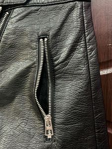 H&amp;M Leather Skirt With Pockets