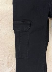 Black Cargo Jeans