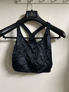 Black Criss-Cross Back Tank Top