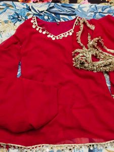 Elegant Saiyaara (Hot Pink Sharara) Suit