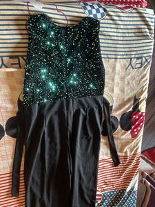 GREEN SEQUENCE JUMPSUIT