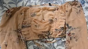 Floral Chiffon Crop Top