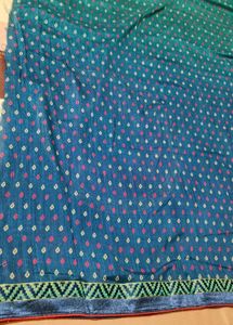 Beautiful Multicolour Sari With Unstitched Blouse