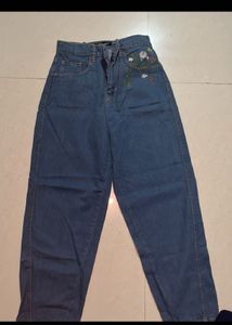 Embroidered Denim Jeans