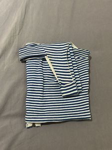 Curated Stripped BlueWhite Top
