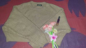Tan Knit Pullover Sweater