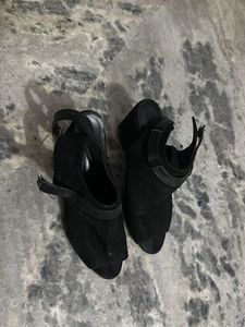 Black Sling Back Heels