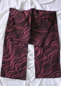 H&amp;M Wavy Print Wide Leg Pants