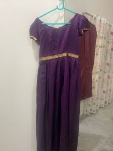 Purple Anarkali Kurta Set
