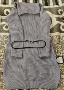 Winter Dress For Women With Waist Belt