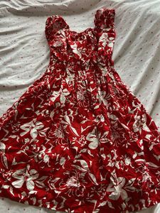 Red Floral Dress