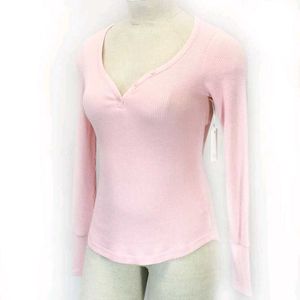 Powder Pink Full Sleeve Top With Neck Detailing