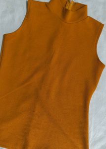 Vintage Mustard Sleeveless Top