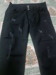 Distressed Black Jeans