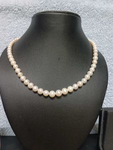 Original Pearl Moti Round Shape On Pure Silver