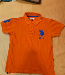 US Polo Assn. Orange ES Size Shirt