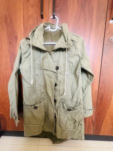 Olive Green Hooded Jacket